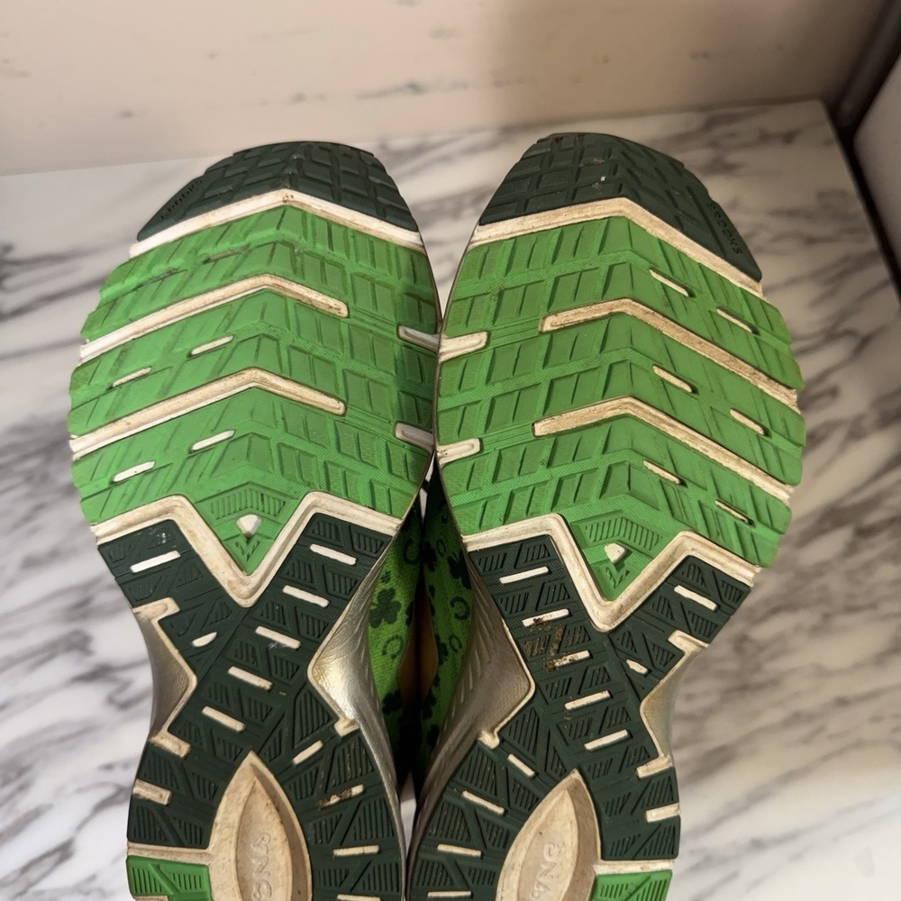 Brooks Launch 6 "Run Lucky" Green / Gold Shamrock Shoes, Women's Size 9 Sneakers - Picture 5 of 14